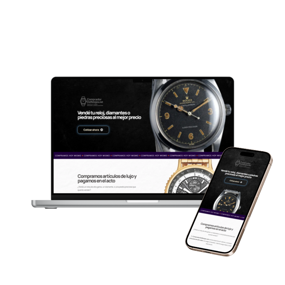 Mockup de Comprador de relojes