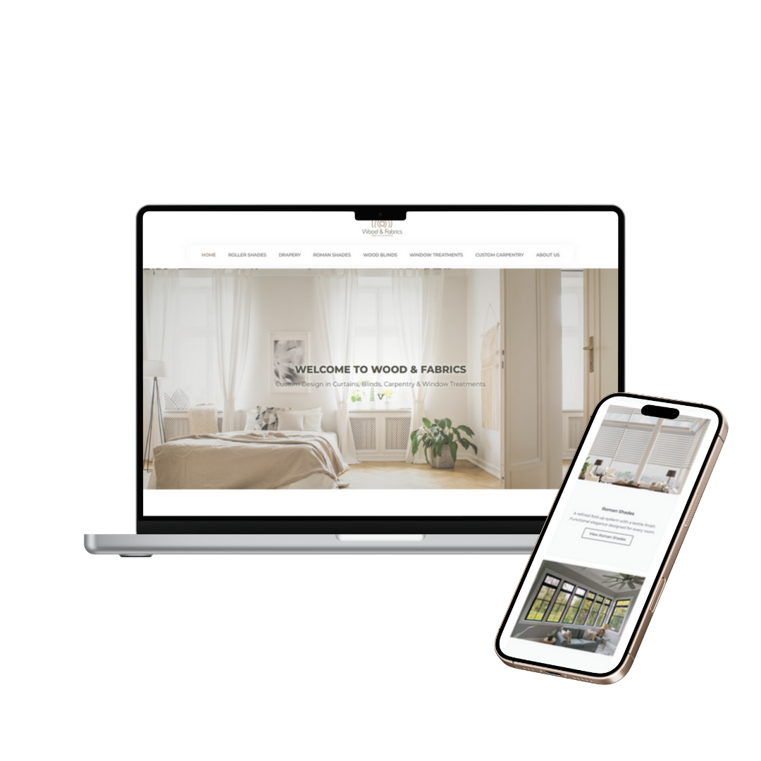 Mockup de Wood & Fabrics