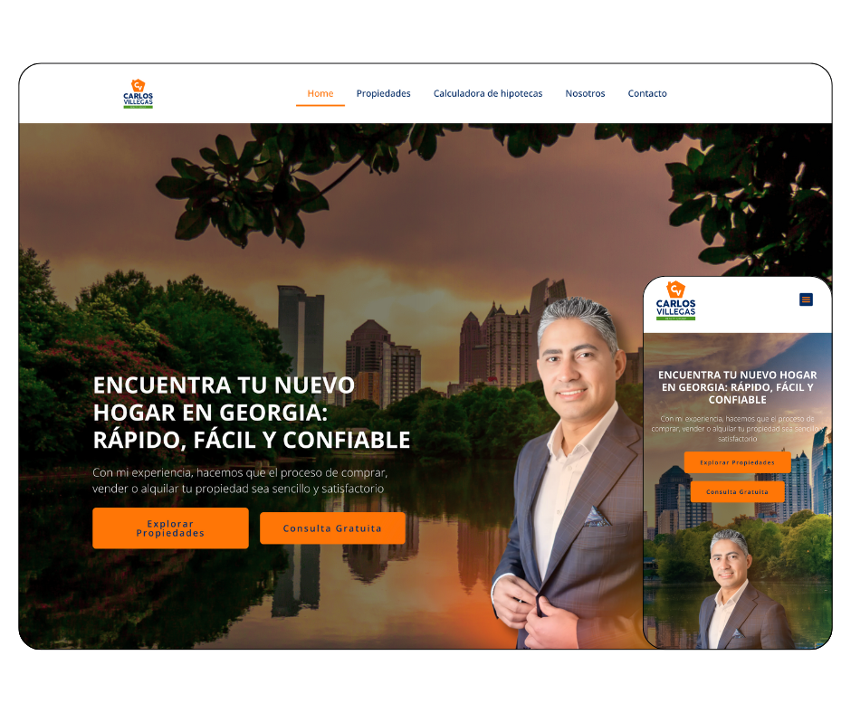 Mockup de Carlos Villegas Realtor