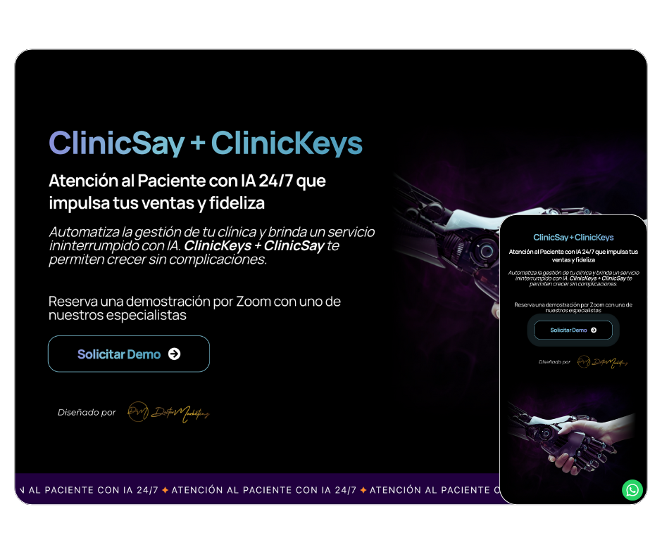 Mockup de Clinickeys