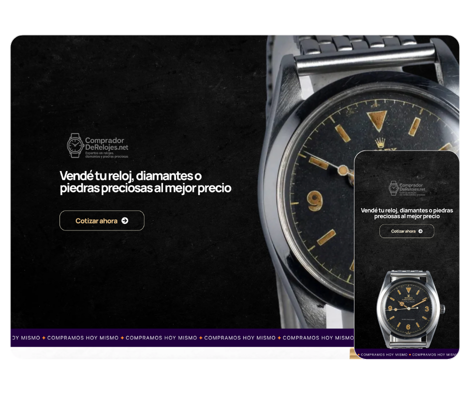 Mockup de Comprador de relojes